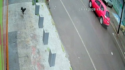 Câmera registra motociclista ferido após colidir na traseira de Siena em Cascavel