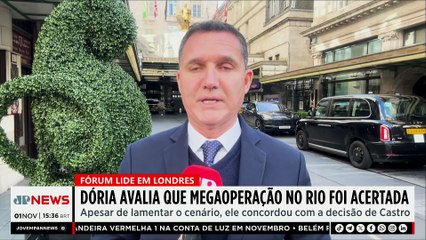João Doria avalia megaoperação no RJ como assertiva em Fórum de Lideranças em Londres