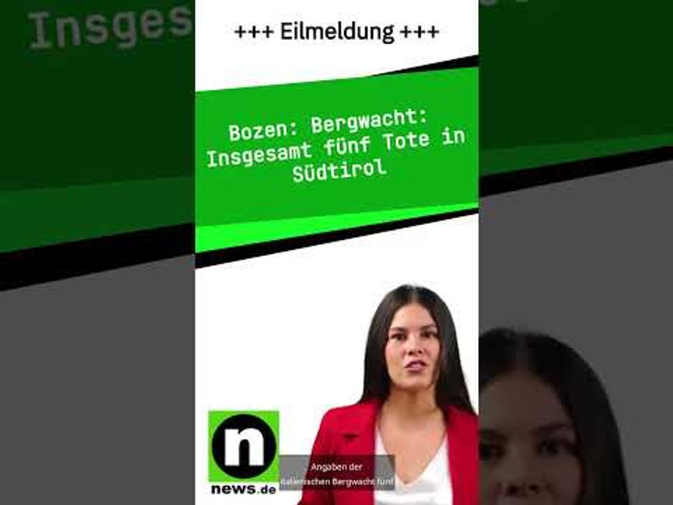 Bergwacht: Insgesamt fünf Tote in Südtirol