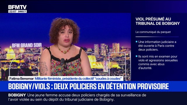 Policiers accusés de viols à Bobigny: Si les faits sont avérés, il y a une triple violence , explique Fatima Benomar, militante féministe