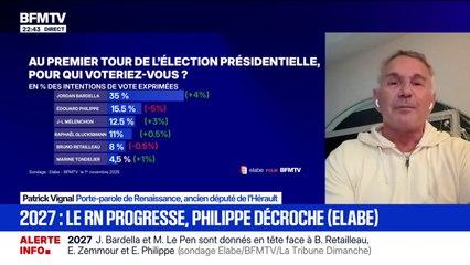 Présidentielle 2027: "En ce moment, c'est compliqué pour nous, le bloc central est divisé", déplore Patrick Vignal, porte-parole de Renaissance