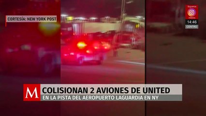Colisionan dos aviones de United en la pista del aeropuerto LaGuardia, NY; sin heridos