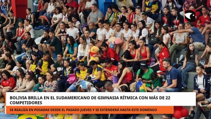 Bolivia brilla en el Sudamericano de Gimnasia Rítmica con más de 22 competidores