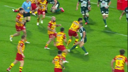 TOP 14 - Essai de Tavite VEREDAMU (USAP) - Section Paloise - USA Perpignan