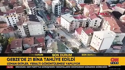 Gebze'de 21 bina tahliye edildi: Uzman ekipler, yeraltı görüntülemesi yapıyor