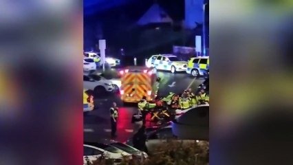 Multiple people stabbed at Huntingdon and two arrested