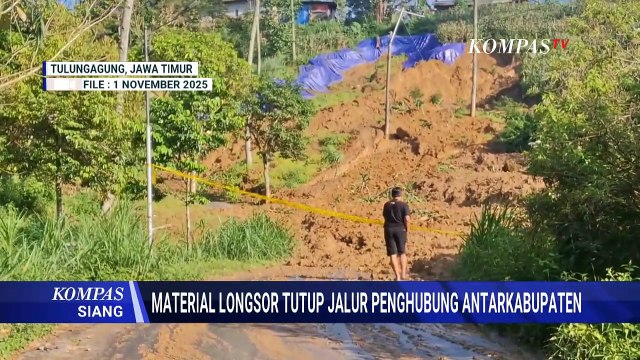 Tebing Setinggi 35 Meter Longsor di Garut, Jalur Penghubung Antarkabupaten Lumpuh | KOMPAS SIANG