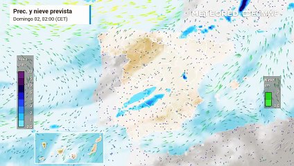 Frentes atlánticos y  el tiempo en España durante la semana 3-9 de noviembre 2025