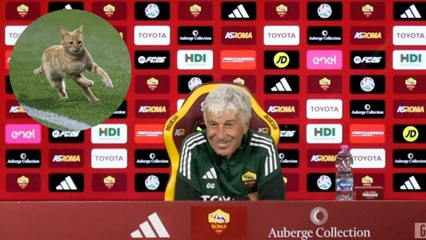 Un gato interrumpe a Gasperini durante su rueda de prensa: "Que responda él por mí"