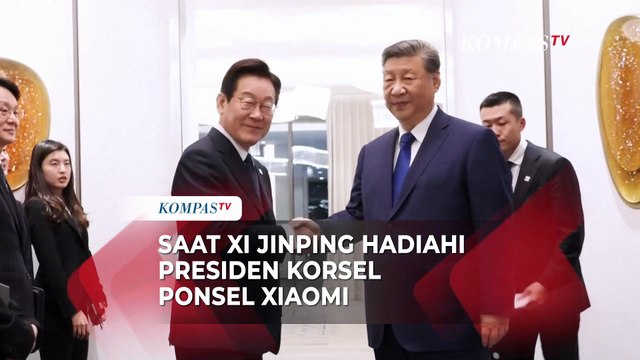 Reaksi Presiden Korsel Saat Dihadiahi Presiden China Xi Jinping Ponsel Xiaomi