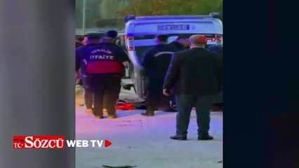 Otomobil, kaldırımda bisiklet süren Emir'in üzerine devrildi