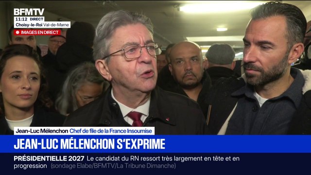 Ça fout la trouille de savoir qu'on a plus le droit à un découvert bancaire [...] Mais on a le temps de mener la lutte , déclare Jean-Luc Mélenchon, chef de file LFI