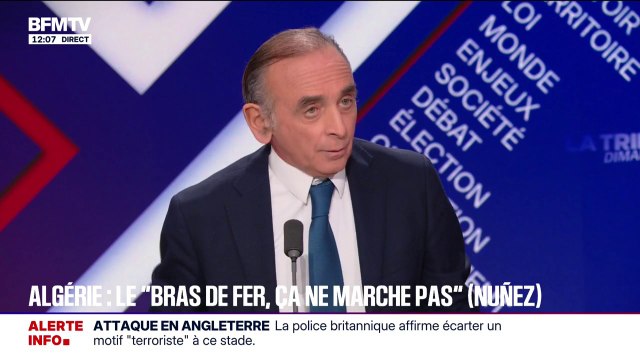 Accord France-Algérie: pour Éric Zemmour, Laurent Nuñez, ministre de l'Intérieur, va se coucher devant les Algériens