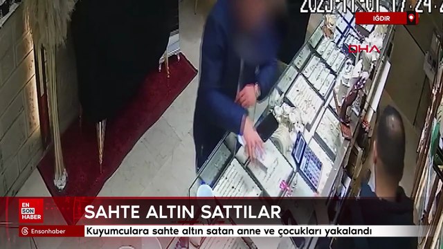 Iğdır'da kuyumculara sahte altın sattıklar