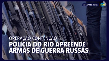 RJ: polícia exibe fuzis de guerra apreendidos no Alemão e Penha