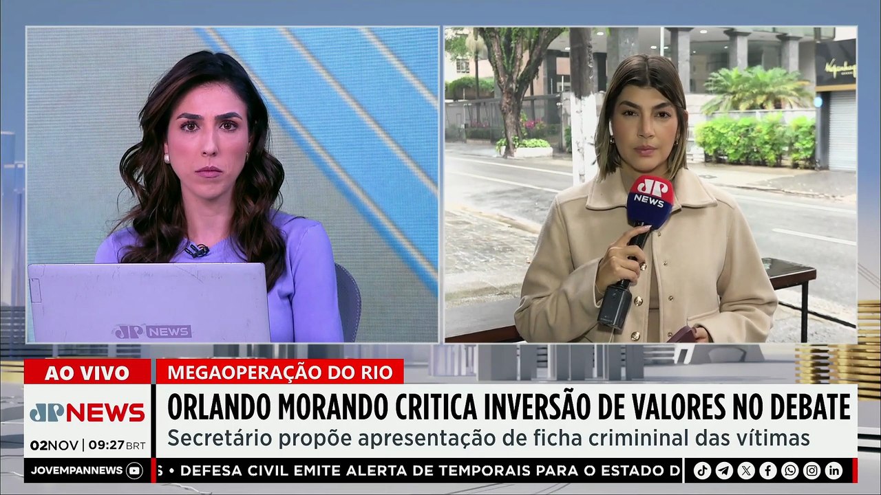 Megaoperação no RJ: Orlando Morando critica inversão de valores no debate sobre ação