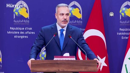 Dışişleri Bakanı Fidan, Iraklı mevkidaşı Hüseyin ile ortak basın toplantısında konuştu