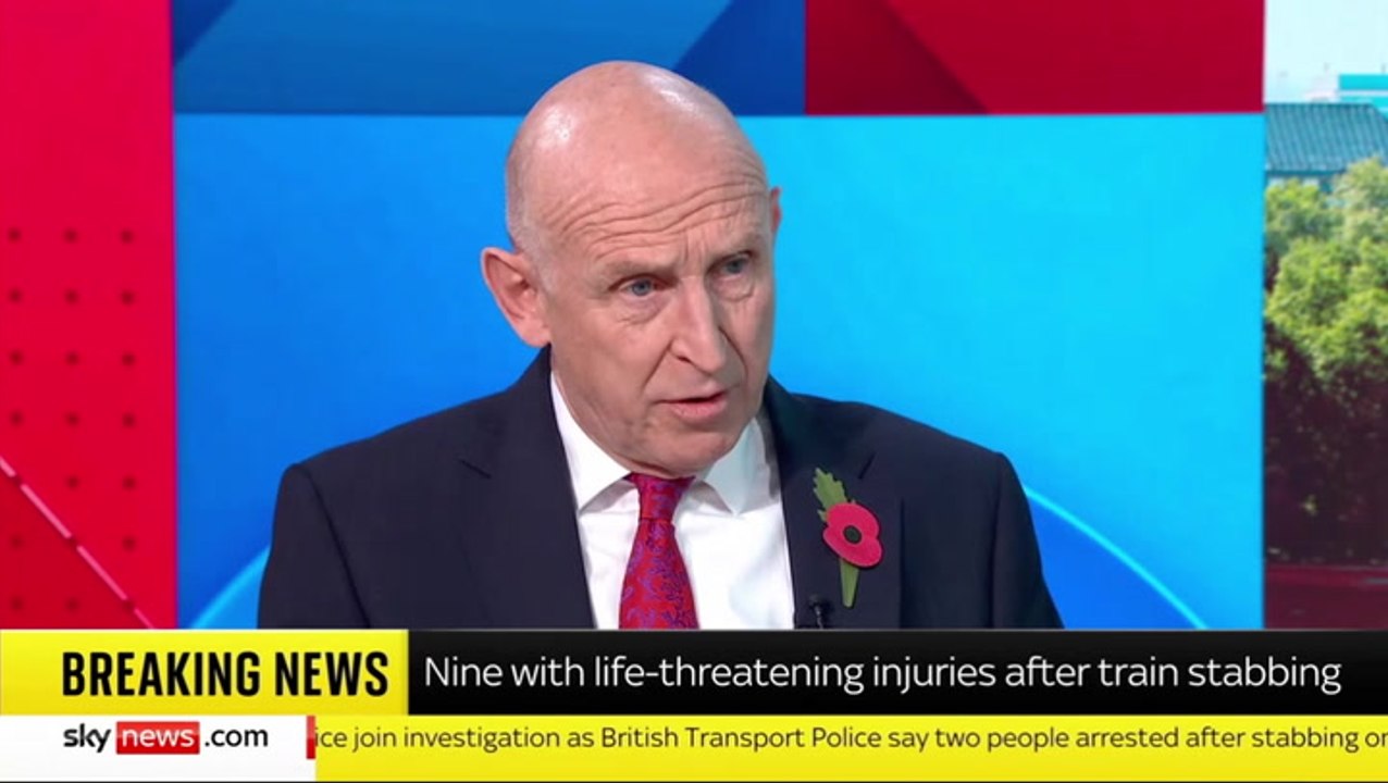 John Healey reveals he was on Huntingdon knife attack train route with his wife hours before incident