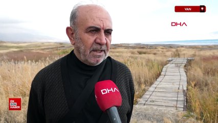 Van Gölü'nde plaj olarak kullanılan alan kayboldu