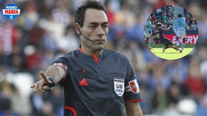 Pérez Burrull y la roja a Vencedor: "Busca la pierna, pero le penaliza la altura del contacto"