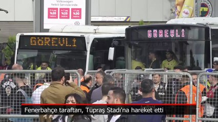 Fenerbahçe taraftarı, Chobani Stadı'ndan Tüpraş Stadı'na hareket etti