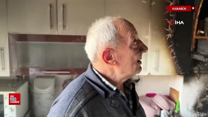 Karabük’te evin mutfağında çıkan yangında anne ve oğlu dumandan etkilendi