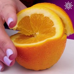 The easiest ways to cut an orange is here in this video!