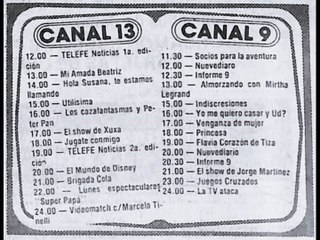 Programación TV Corrientes/Resistencia: Lunes 14 de septiembre de 1992