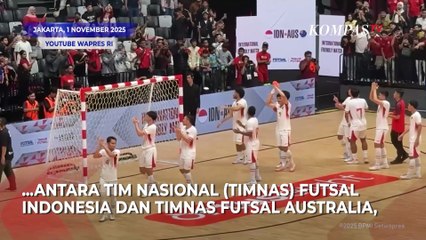 Momen Wapres Nonton Laga Persahabatan Timnas Futsal Indonesia Vs Australia