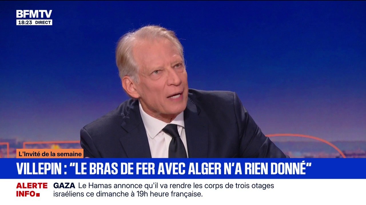 Relation entre la France et l'Algérie: pour Dominique de Villepin, ancien Premier ministre, "il est impératif de reprendre le dialogue avec l'Algérie"