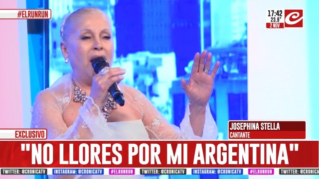 Josephina Stella canta No llores por mi Argentina
