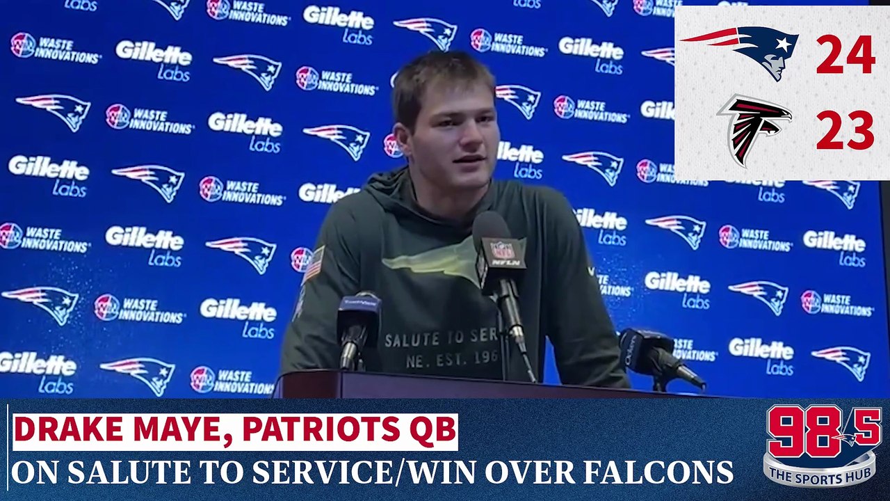 Drake Maye on Salute to Service & win over Falcons