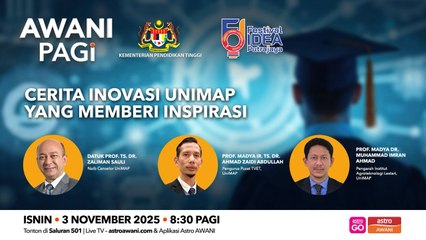AWANI Pagi: Cerita inovasi UNIMAP yang memberi inspirasi