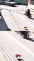 VIDEO: Motociclista atropella deliberadamente a un perro en la vía pública