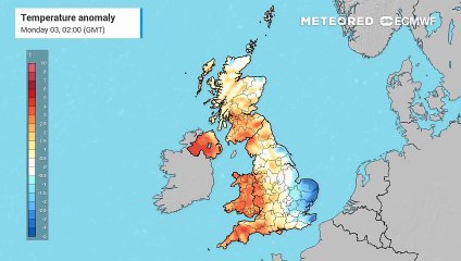 Ex-Hurricane Melissa to bring milder air and unsettled weather to the UK