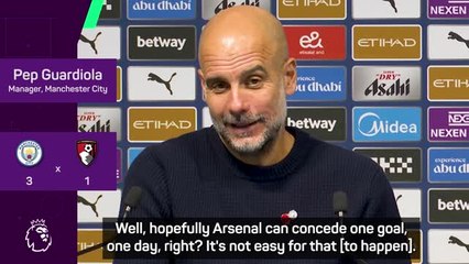 'Hopefully Arsenal can concede one goal!' - Pep on EPL title race