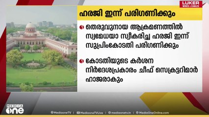 തെരുവുനായ ആക്രമണത്തിൽ സ്വമേധയാ സ്വീകരിച്ച ഹര്‍ജി സുപ്രിംകോടതി ഇന്ന് പരിഗണിക്കും