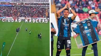 Pablo Barrera explota en llanto tras su retiro en el estadio Corregidora en el Querétaro vs. Mazatlán