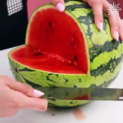The easiest & fastest way to carving watermelon!