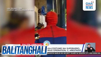 Mga pulis at isang naka-costume na superhero, nagsagawa ng anti-drug operation; 3, arestado | Balitanghali
