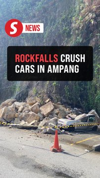 Bukit Permai rockfalls leave trail of crushed cars, no casualties