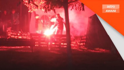 Protes aman bertukar tegang di Serbia