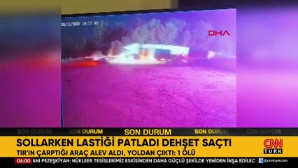 Sollarken lastiği patladı dehşet saçtı! Edirne'de 2 TIR ve 3 otomobilin karıştığı zincirleme kaza: 1 ölü, 2 yaralı