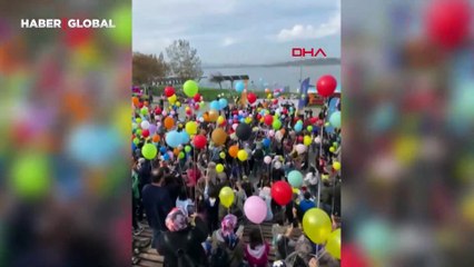 Balonlar lösemiyi yenen Fenerbahçeli Emin için havalandı! Göl kenarında kutlama etkinliği