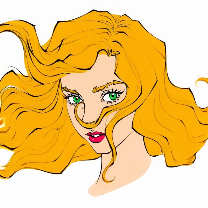 This video was generated by the AI, Grok Imagine. #aivideo #orangehair #greeneyes