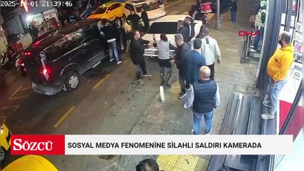 Kağıthane’de Cadılar Bayramı partisinden çıkan sosyal medya fenomenine silahlı saldırı kamerada