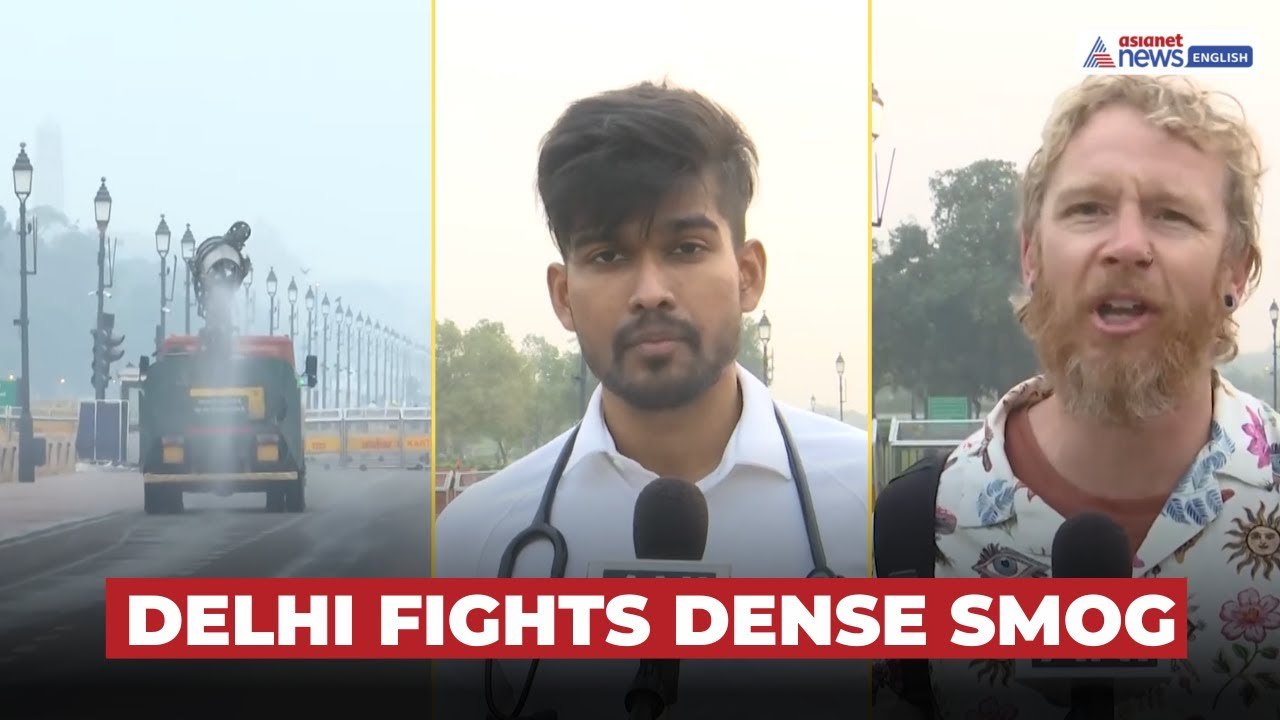 Delhi Deploys Water Sprinklers at Kartavya Path Amid ‘Very Poor’ Air Quality