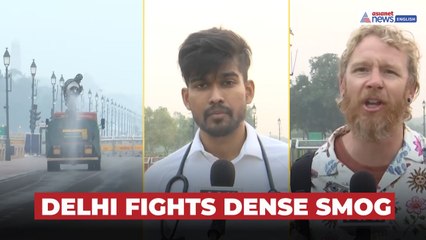 Delhi Deploys Water Sprinklers at Kartavya Path Amid ‘Very Poor’ Air Quality