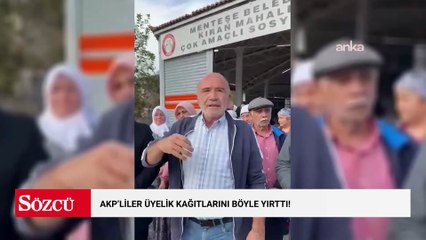 AKP'liler üyelik kağıtlarını böyle yırttı!