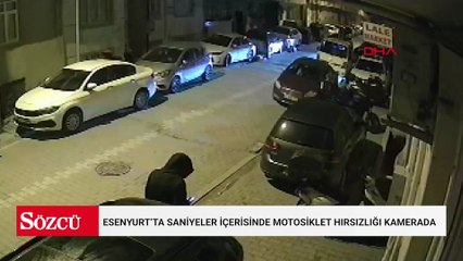 Esenyurt’ta saniyeler içerisinde motosiklet hırsızlığı kamerada